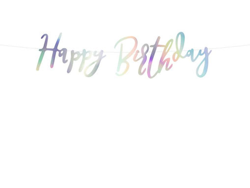 Picture of BANNER HAPPY BIRTHDAY IRIDESCENT 16.5X62CM